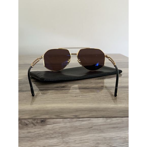 Fred FG40030U 30E Gold Frame Rope Cable Sunglasses Pilor Aviators Unisex - Picture 6 of 13